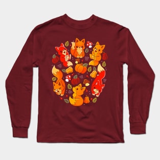 Foxes Autumn Long Sleeve T-Shirt